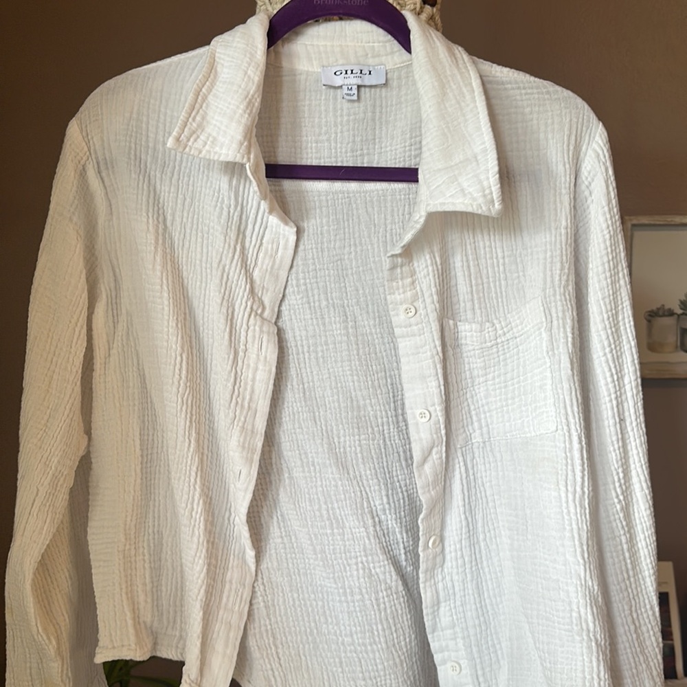 Linen Button Up - Picture 2 of 3